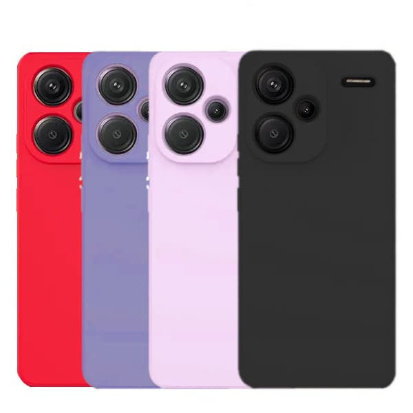 قاب سیلیکونی محافظ لنزدار شیائومی مدل Silicone cover for Xiaomi Redmi Note 13 pro plus