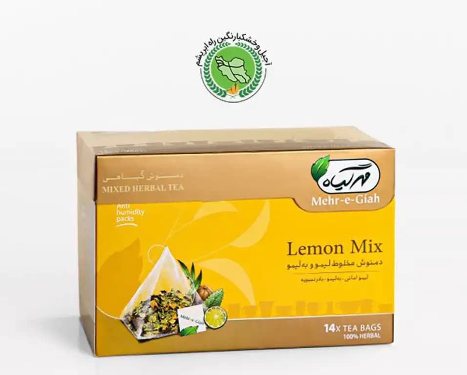 دمنوش گیاهی لیمو مهر گیاه