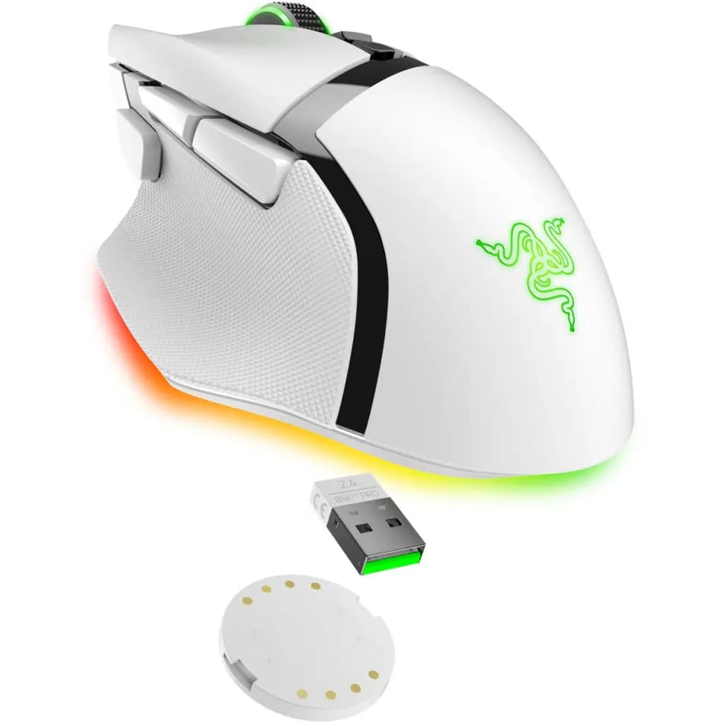 موس ریزر RAZER BASILIK V3 PRO WHITE — تصویر ۳