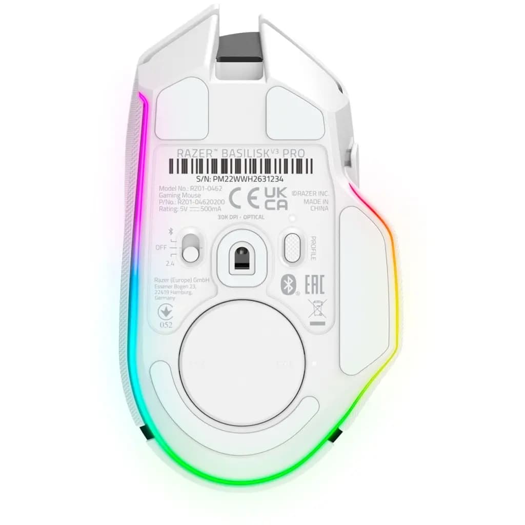موس ریزر RAZER BASILIK V3 PRO WHITE — تصویر ۶