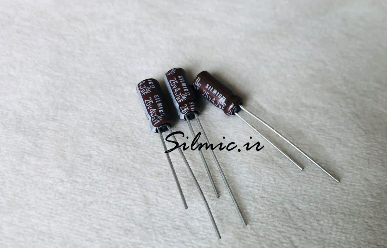 خازن سیلمیک 4.7 میکرو فاراد 25 ولت ELNA های گرید صوتی RFS SILMIC II — تصویر ۲