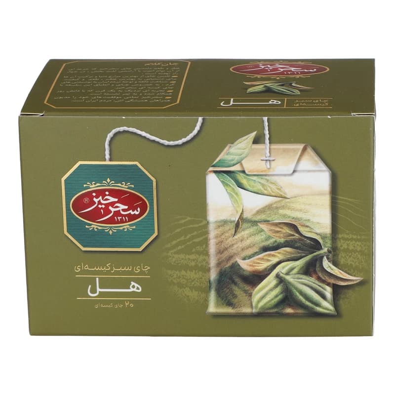 چای سبز تی بگ سحرخیز با عطر هل 20 عددی