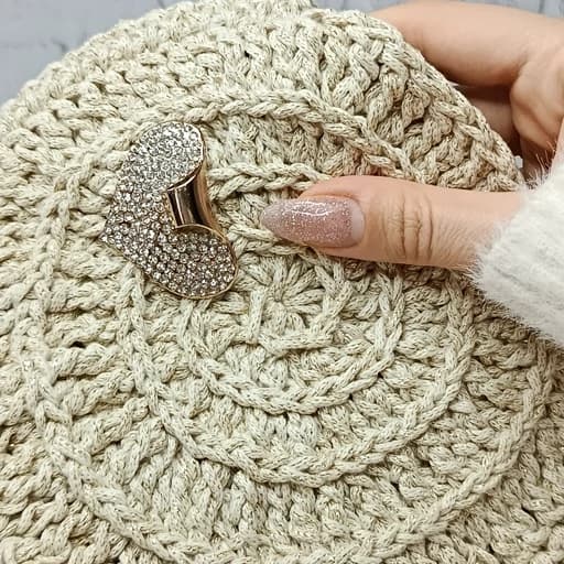 ست کیف و کلاه مکرومه لمه — تصویر ۶