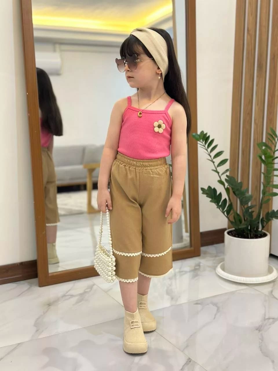 تاپ شلوارک لینن گلبرگ سایز 1 تا 4 کد 6411 — تصویر ۸