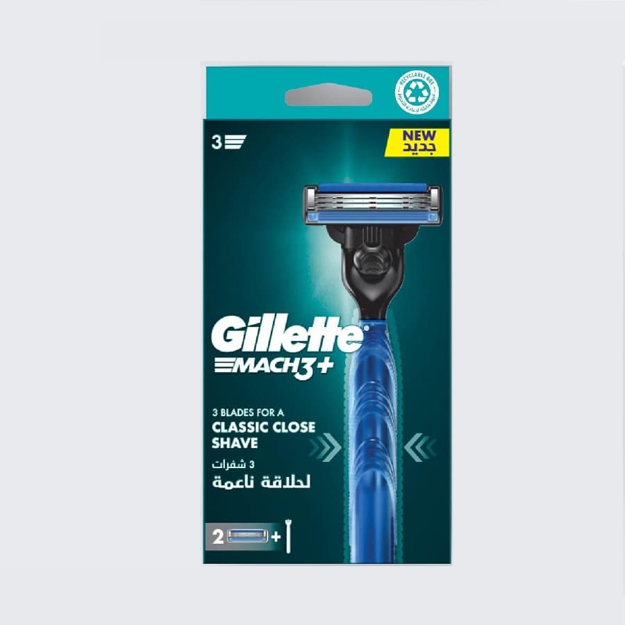 خودتراش ژیلت Gillette مدل Mach 3 یک دسته و دو تیغ اضافه