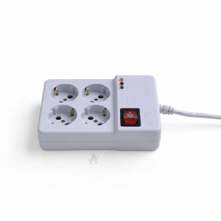 محافظ 4 خانه ارت دار مغز سرامیکی کامپیوتر و تلویزیون کابل 1.8 متری خیام الکتریک