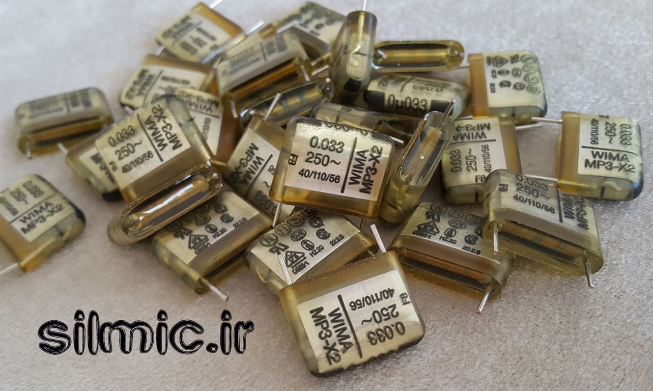 خازن 10 نانو فاراد 275 ولت ac ساخت wima آلمان سری MP3-X2 با سرکوب عالی EMI — تصویر ۶