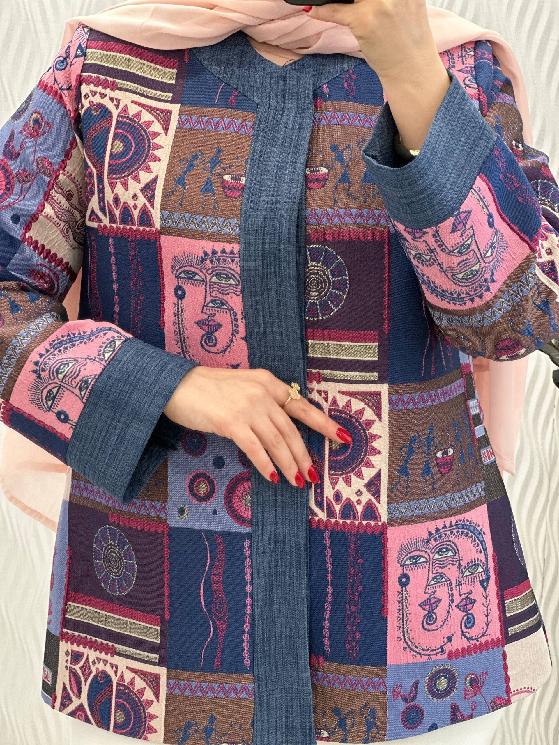 مانتو کتی ژاکارد 1405