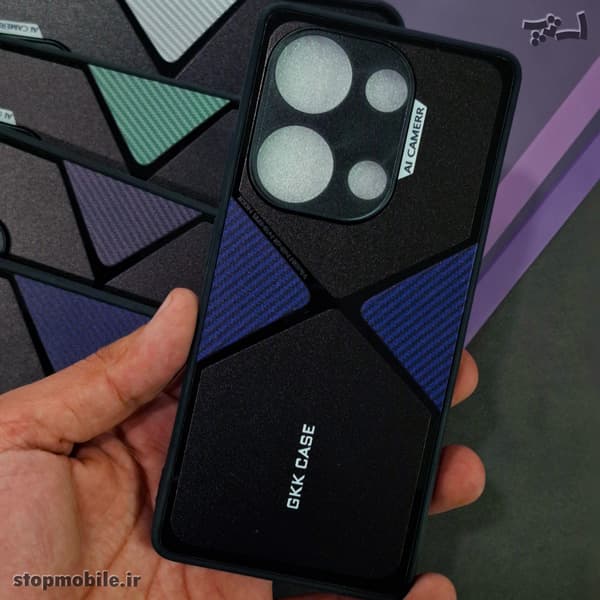 قاب گوشی شیائومی Redmi Note 13 4G مدل GKK CASE طرح X | محافظ لنز دار