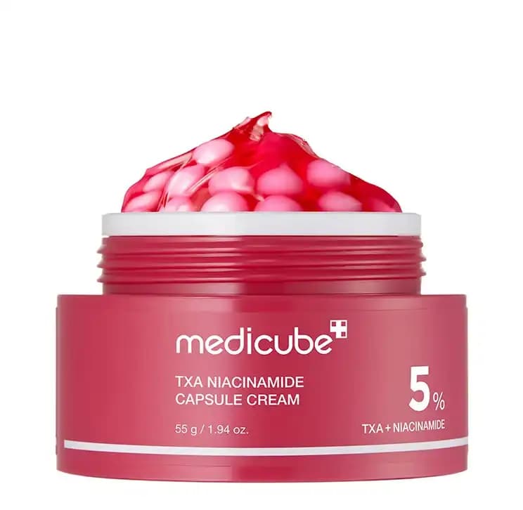 کرم کپسولی ترانگزامیک اسید و نیاسینامید مدی کیوب ضدلک و جای جوش