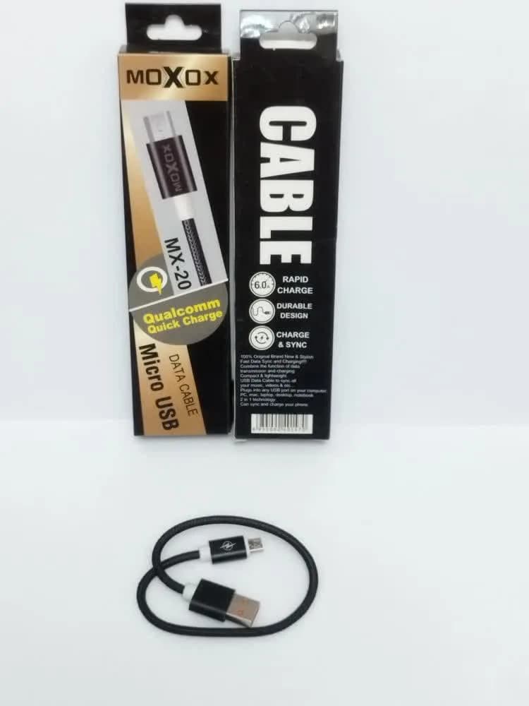 کابل شارژ میکرو USB کنفی MOXOM MX‑20 مخصوص پاوربانک
