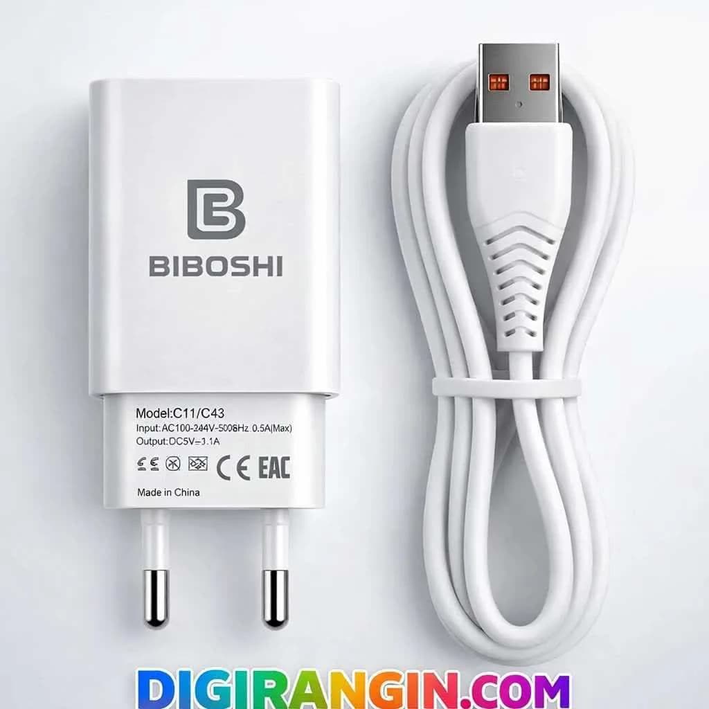شارژر بیبوشی مدل C43 پک‌دار با کابل Micro USB — تصویر ۲