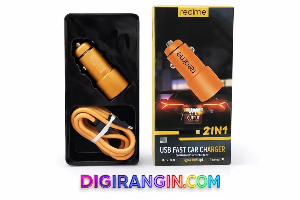 شارژر فندکی REAIME مدل JHY08 همراه کابل میکرو