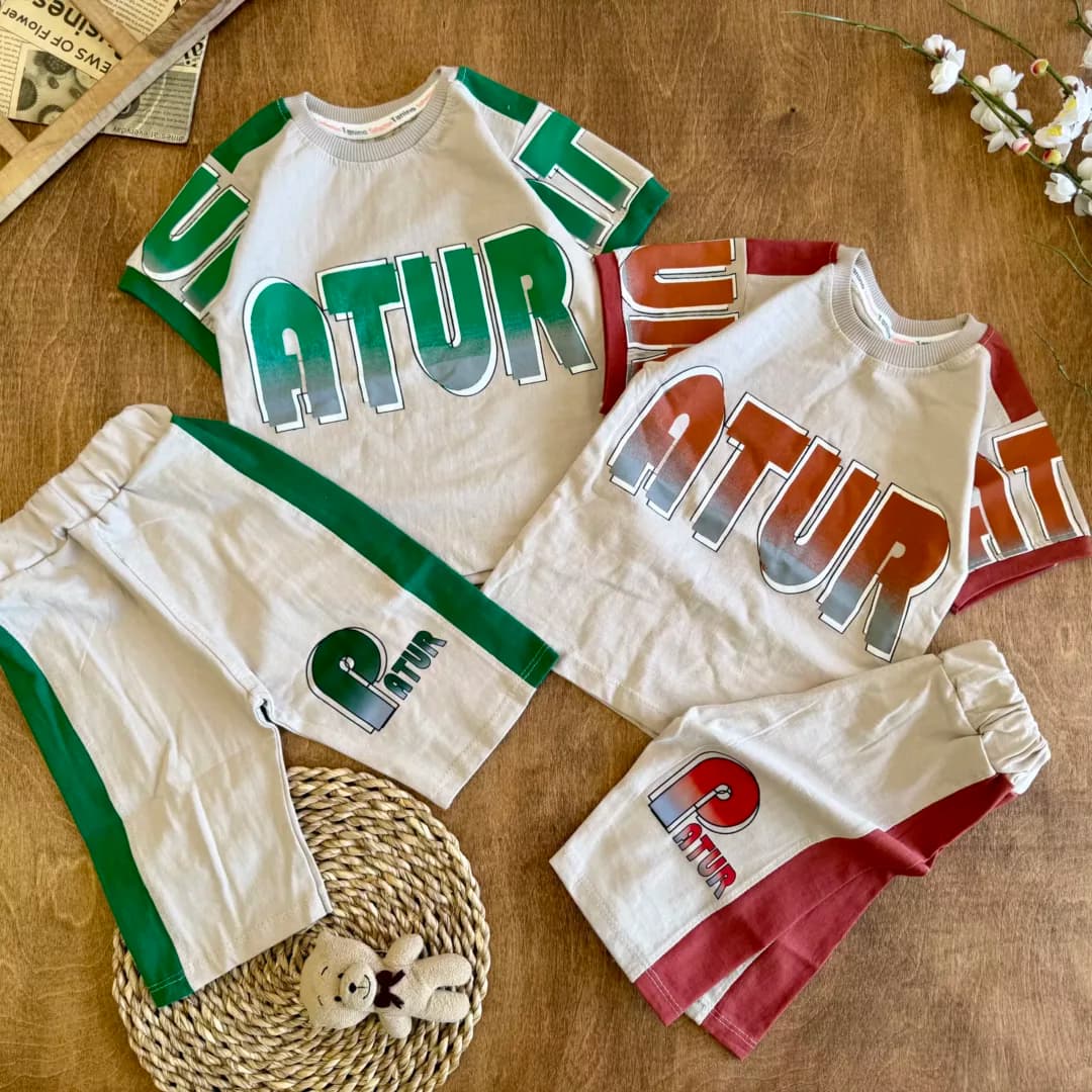 تیشرت شلوارک ATUR تنی نو (ایراددار) کد 6440-1 — تصویر ۲