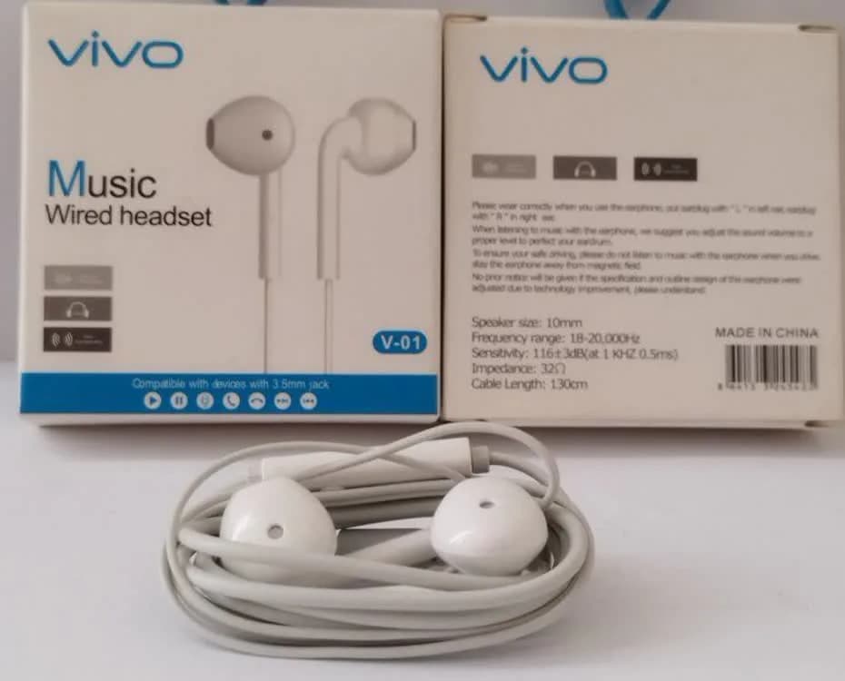 هندزفری سیمی Vivo مدل V‑01 با جک 3.5 میلیمتری
