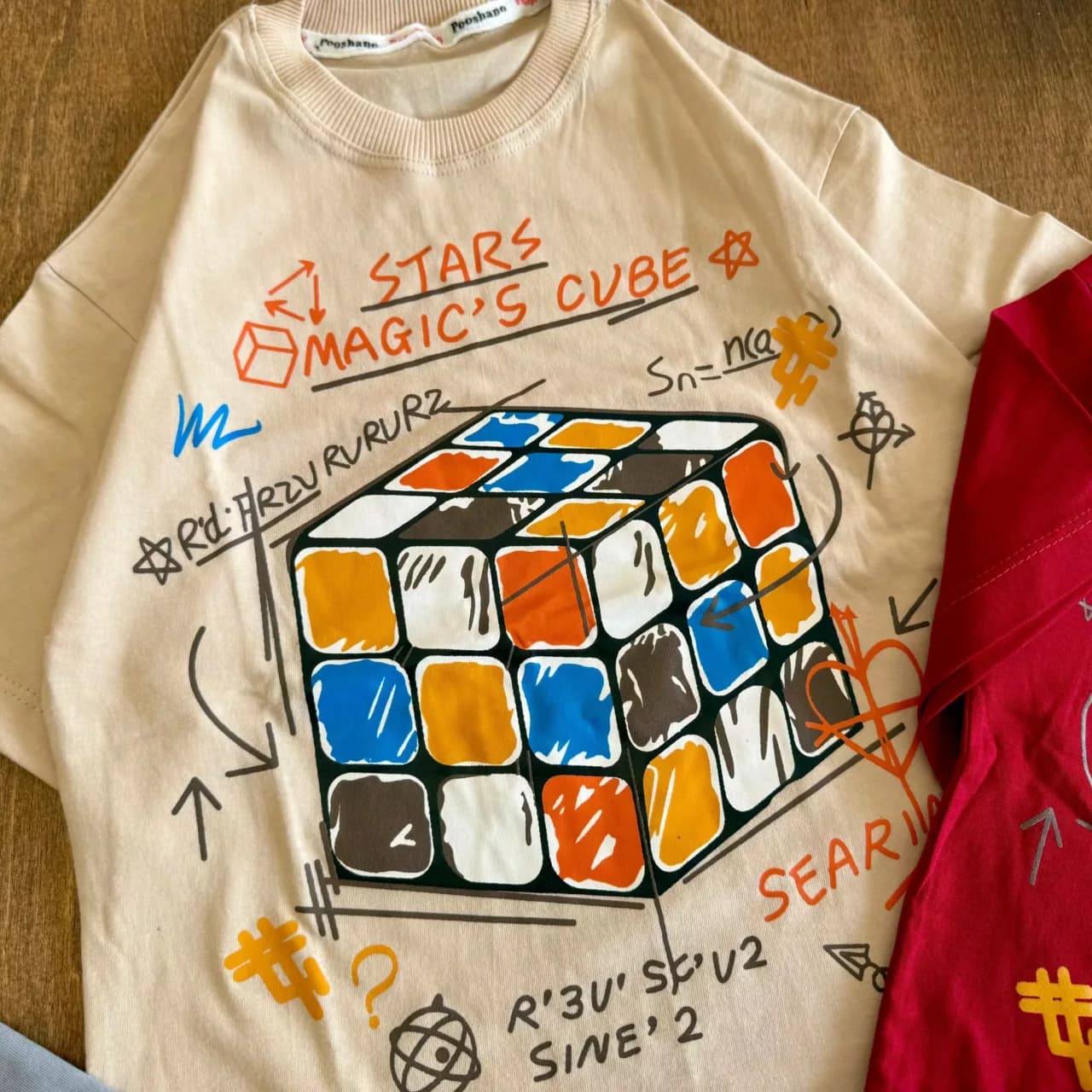 تیشرت تک مکعب روبیک MAGIC CUBE سایز 50،55 کد 6541 — تصویر ۲