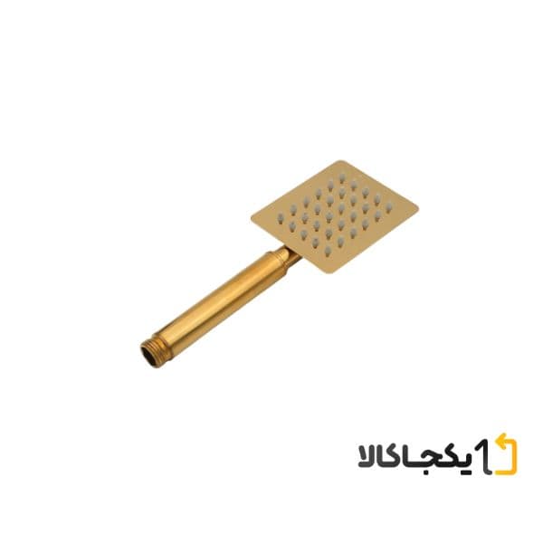 علم دوش حمام مدل یونیورست 602 استیل مشکی طلایی — تصویر ۵