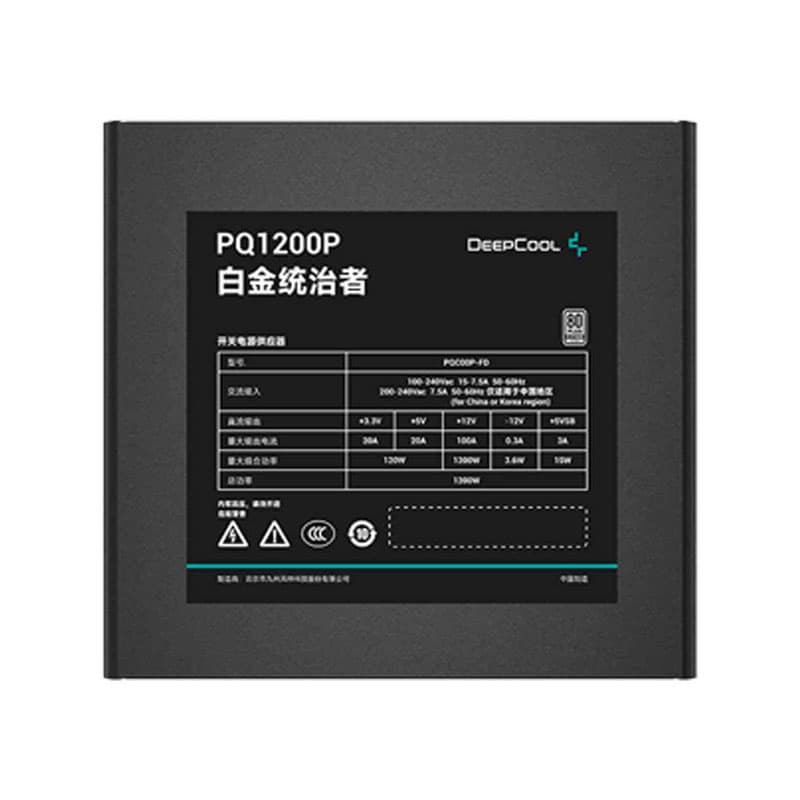 منبع تغذیه کامپیوتر دیپ کول مدل PQ1200P 80 Plus Platinum توان 1200 وات — تصویر ۲