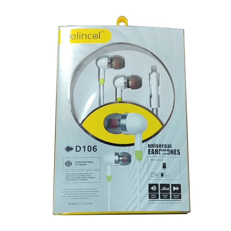 هندزفری سیمی DELINCOL D106 با جک 3.5 – کیفیت عالی — تصویر ۲