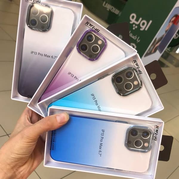 قاب شفاف رنگی برند KWI-NI برای iphone 13 pro max — تصویر ۲