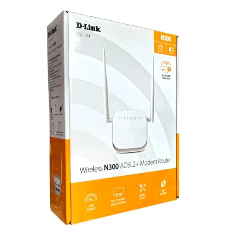 مودم روتر ADSL2 Plus N300 D-LINK DSL-124