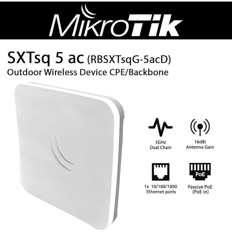 رادیو وایرلس میکروتیک مدل (sxt sq 5 ac(RBSXTsqG-5acD — تصویر ۳