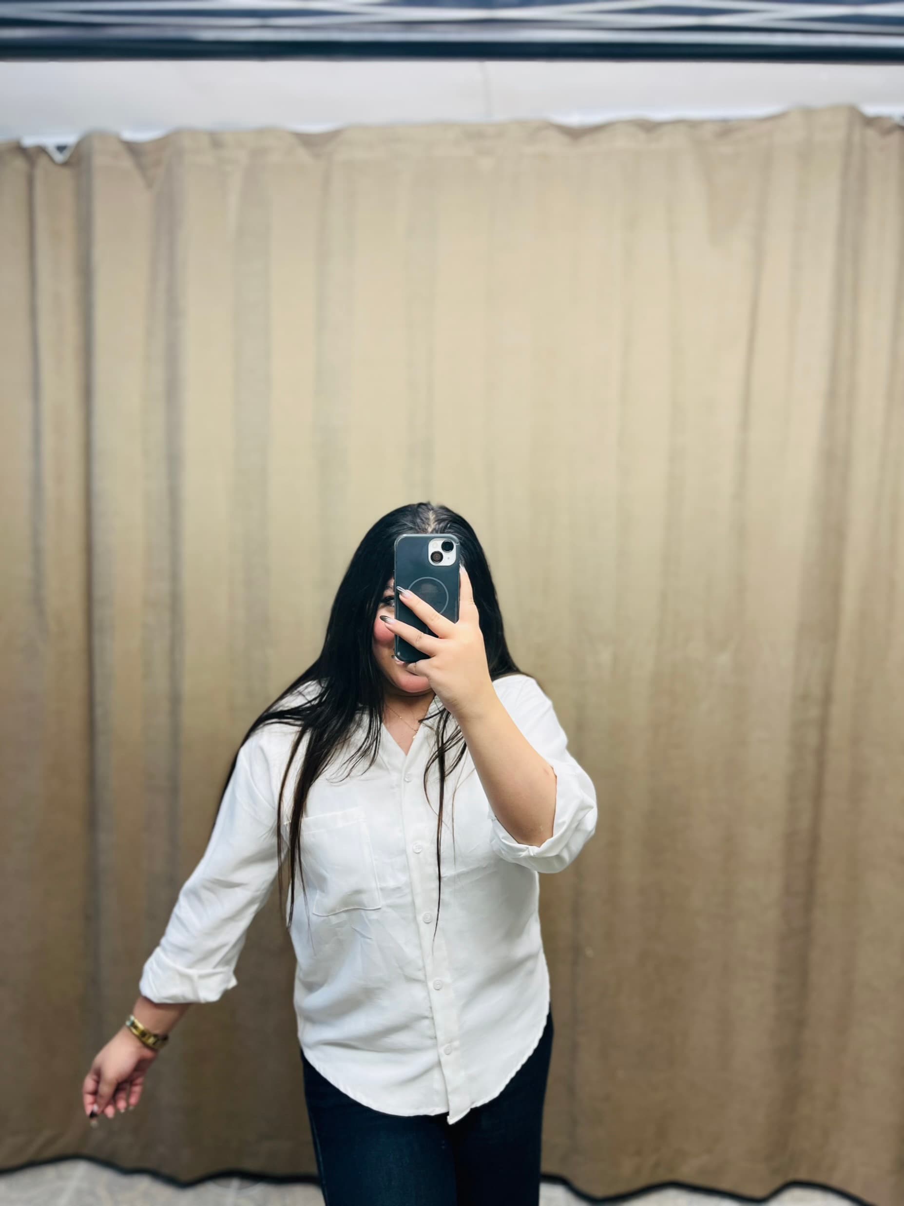 شومیز سیلک سفید زنانه — تصویر ۲