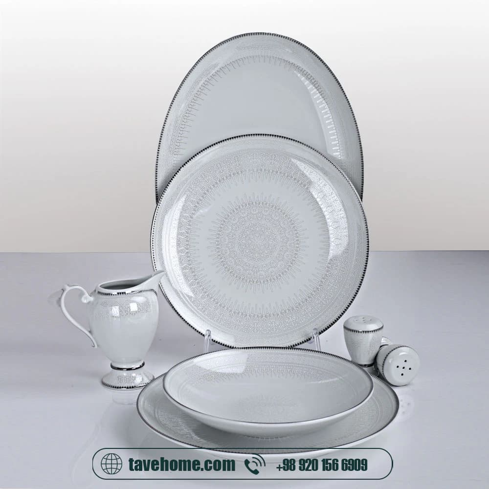 سرویس چینی 6 نفره الیزابت پلاتین <span>Laurion Elizabeth Platinum 6 Set (11100065)</span> — تصویر ۶
