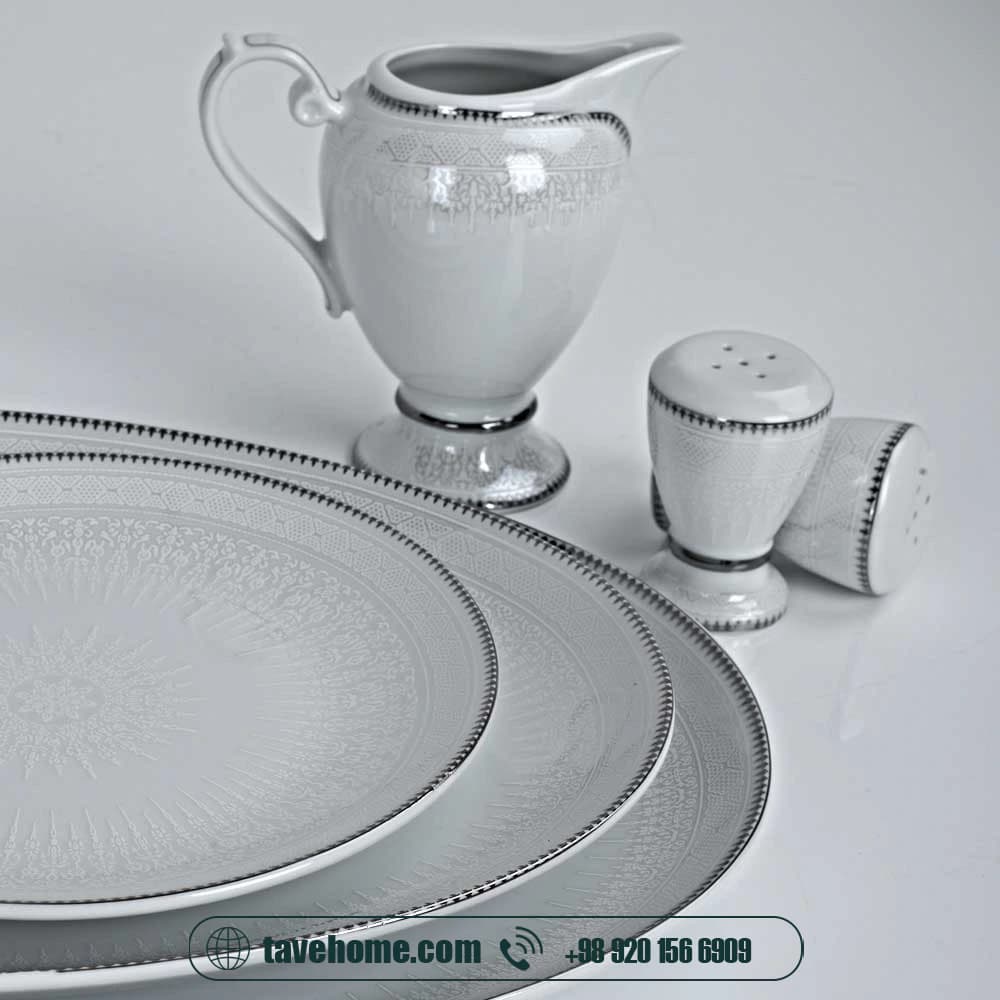 سرویس چینی 6 نفره الیزابت پلاتین <span>Laurion Elizabeth Platinum 6 Set (11100065)</span> — تصویر ۵