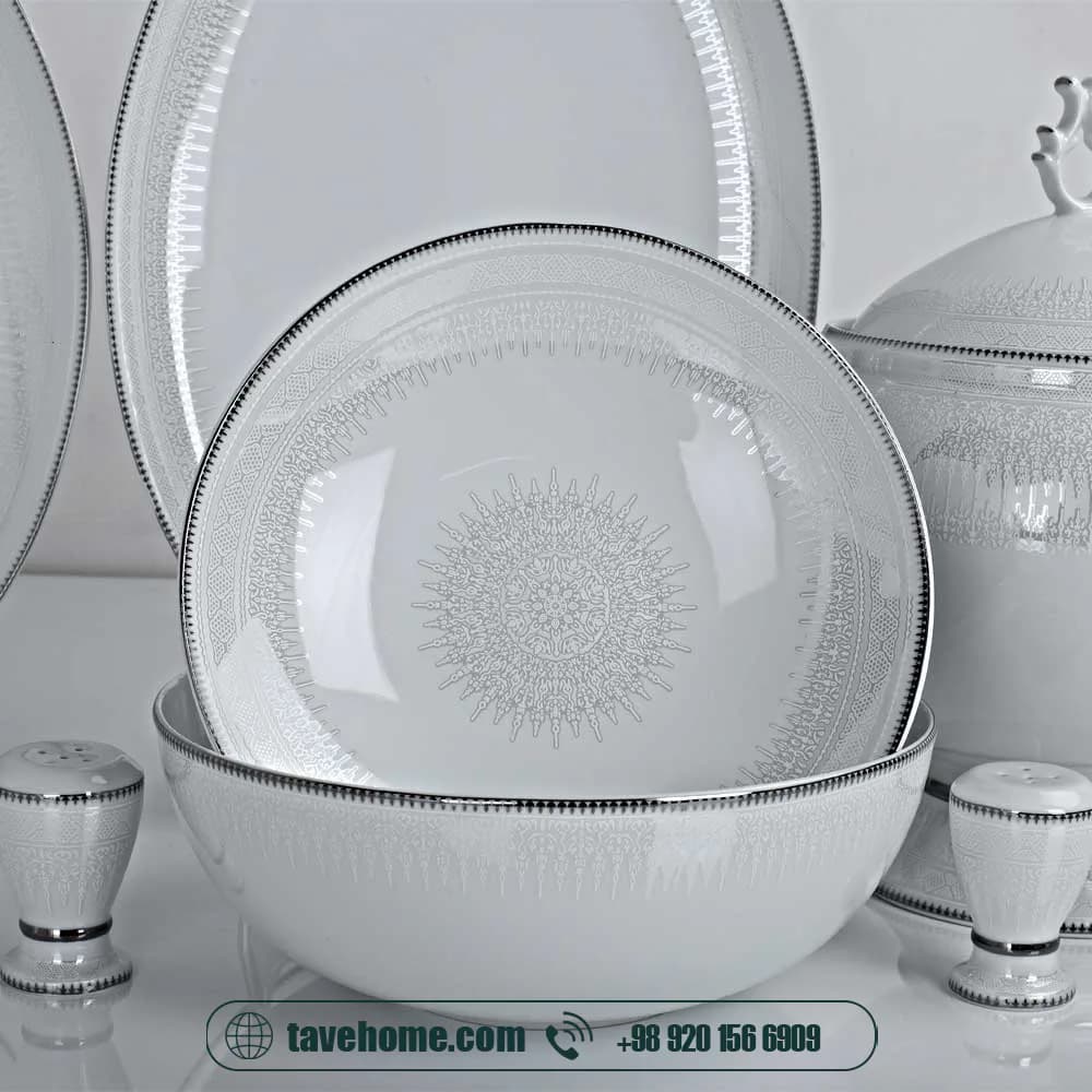 سرویس چینی 6 نفره الیزابت پلاتین <span>Laurion Elizabeth Platinum 6 Set (11100065)</span> — تصویر ۴
