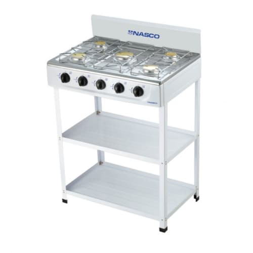Nasco Réchaud A Gaz 5 Feux Avec Table – NASGS-K5CSS-S