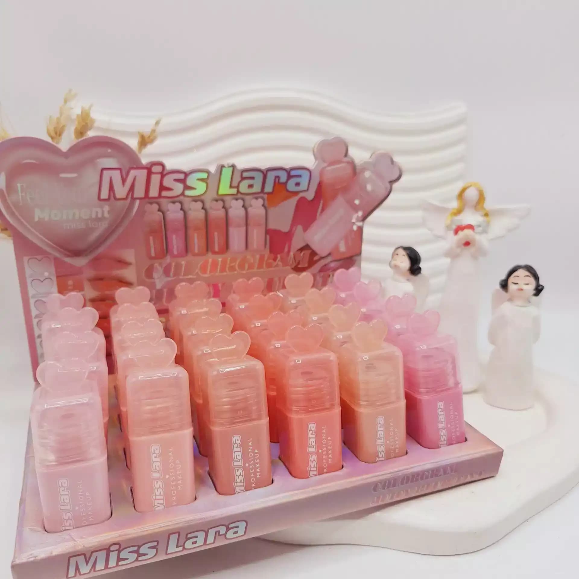 لیپ گلاس فانتزی Miss Lara مدل قلب / 6 رنگ جذاب
