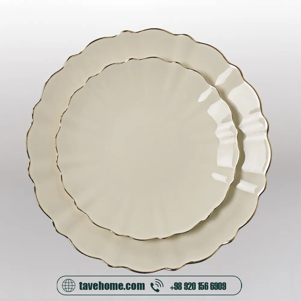 سرویس چینی 31 پارچه مارگریت <span>Marguerite gold edge set (11100046)</span> — تصویر ۵
