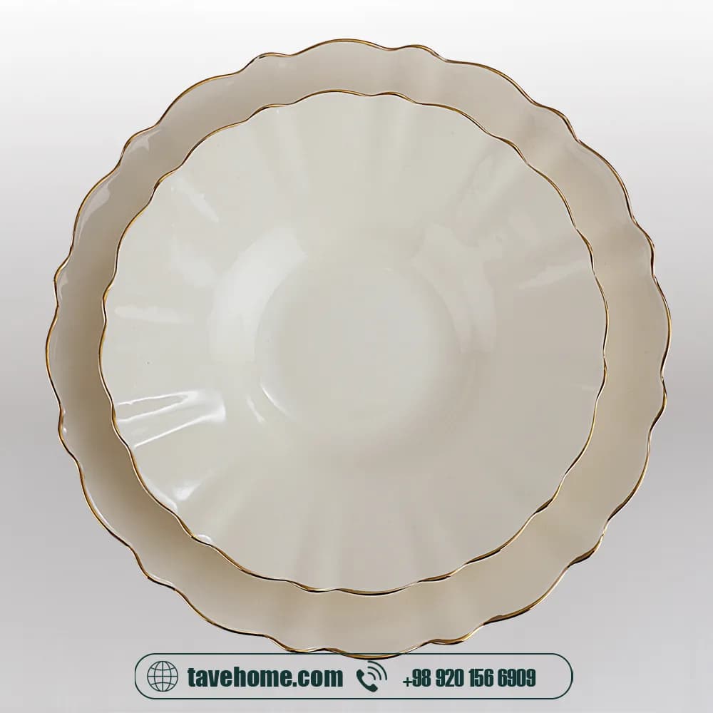 سرویس چینی 31 پارچه مارگریت <span>Marguerite gold edge set (11100046)</span> — تصویر ۳