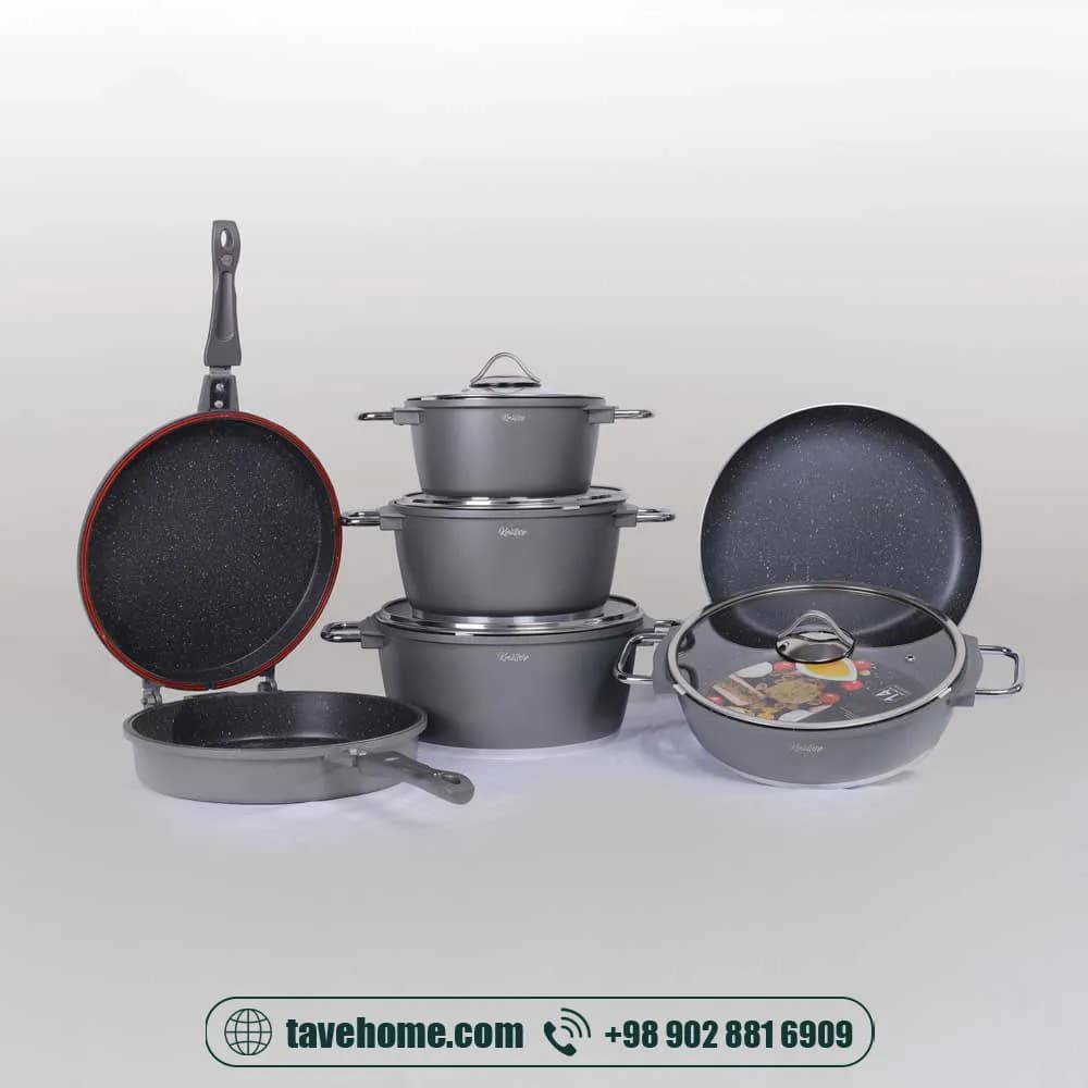 سرویس قابلمه 11 پارچه کی مولر مدل مونیخ <span> Kmullerr Munich 11pcs pot set (14100043)</span> — تصویر ۵