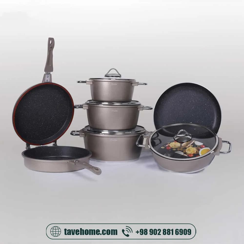 سرویس قابلمه 11 پارچه کی مولر مدل مونیخ <span> Kmullerr Munich 11pcs pot set (14100043)</span> — تصویر ۳