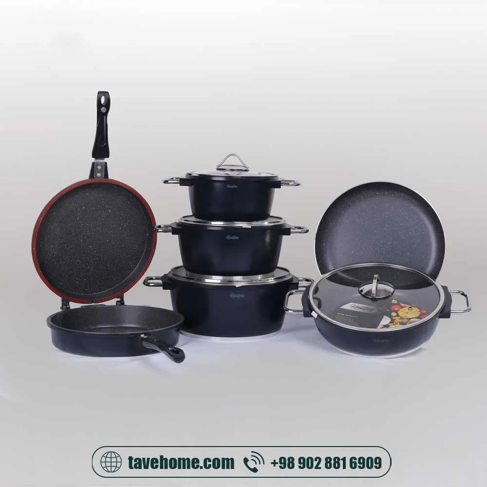 سرویس قابلمه 11 پارچه کی مولر مدل مونیخ <span> Kmullerr Munich 11pcs pot set (14100043)</span> — تصویر ۴