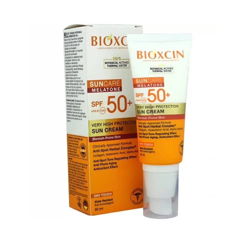 کرم ضد آفتاب بیوکسین مدل Melatone مناسب پوست مستعد لک SPF50 حجم 50 میلی لیتر