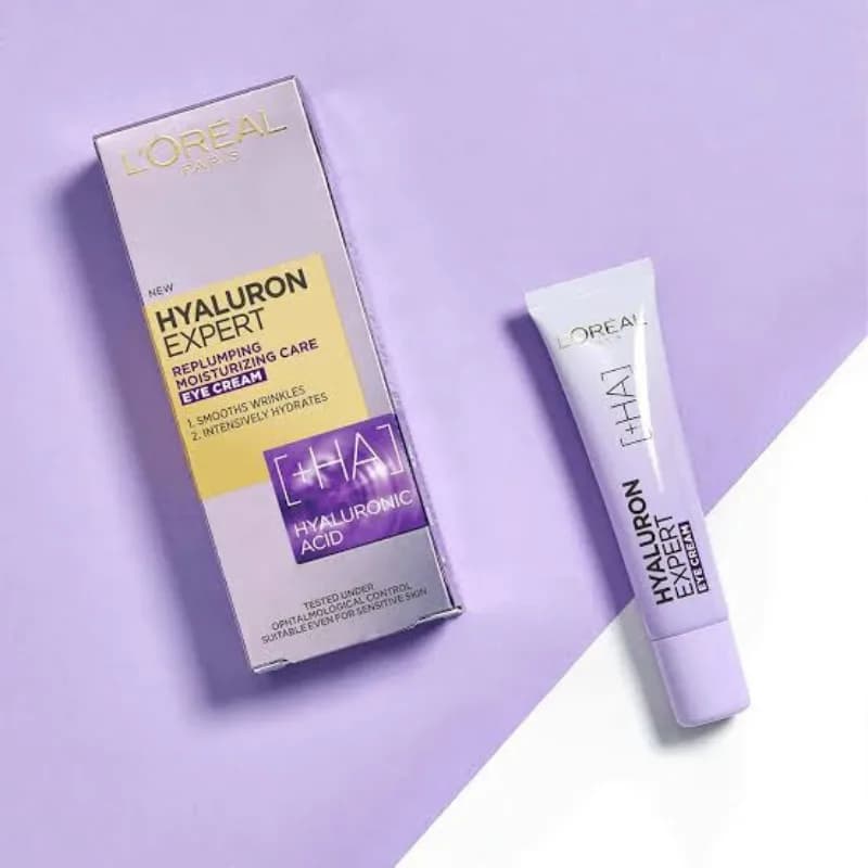 کرم دور چشم آبرسان و ضد چروک لورآل مدل Hyaluron Expert حجم 15 میلی لیتر — تصویر ۲