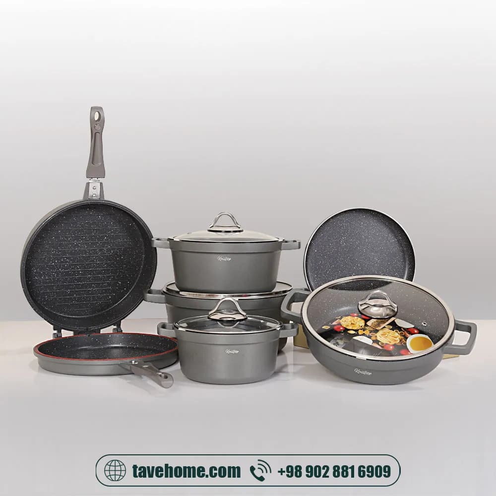 سرویس قابلمه 11 پارچه کی مولر مدل کلاسیک <span> Kmullerr Classic (14100006)</span> — تصویر ۲
