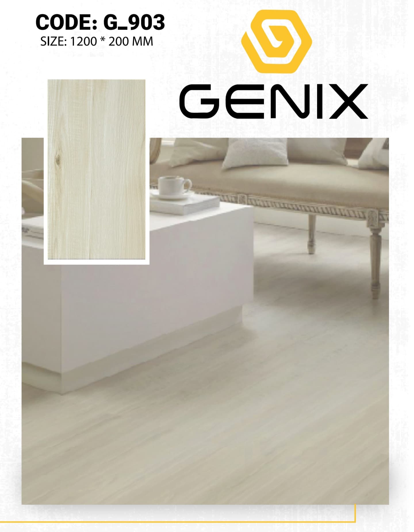 کفپوش پی وی سی جنیکس کد G_903