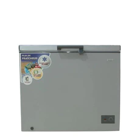 Nasco Congélateur Horizontal Gris – Contour Noir – 1Porte – Vitre Int.- 1Panier – 370L