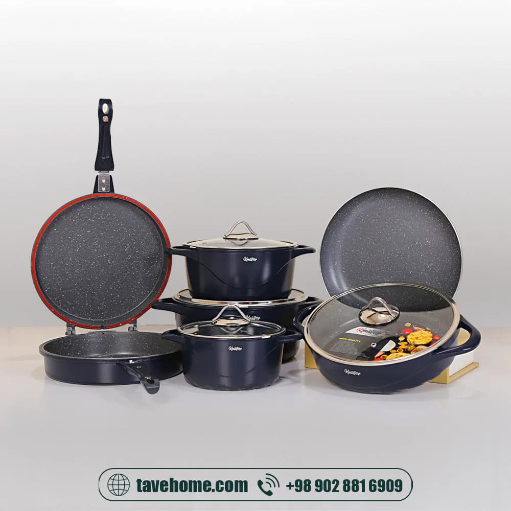 سرویس قابلمه 11 پارچه کی مولر مدل ایتالیا <span> Kmullerr pot set (14100004)</span> — تصویر ۳