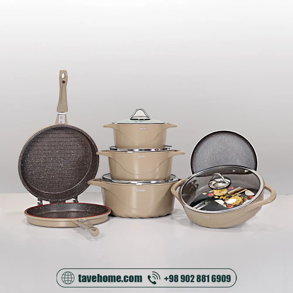 سرویس قابلمه 11 پارچه کی مولر مدل ایتالیا <span> Kmullerr pot set (14100004)</span> — تصویر ۲