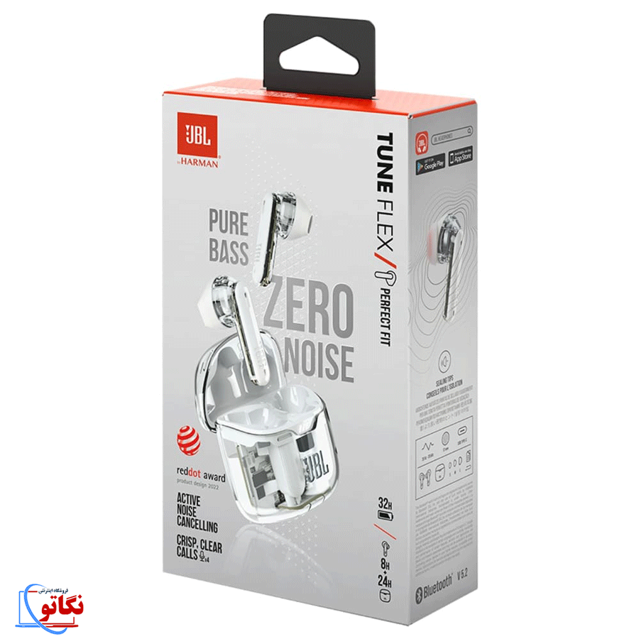 ایرپاد white jbl مدل tune flex — تصویر ۴