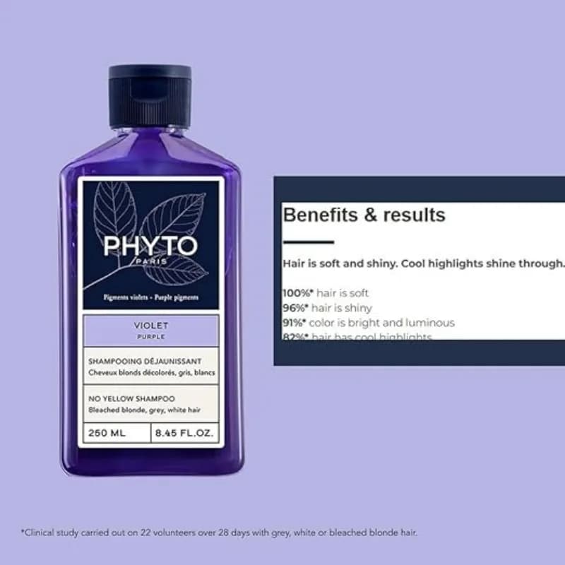 شامپو ضد زردی مو فیتو Phyto مدل Violet Purple حجم 250 میلی لیتر — تصویر ۴