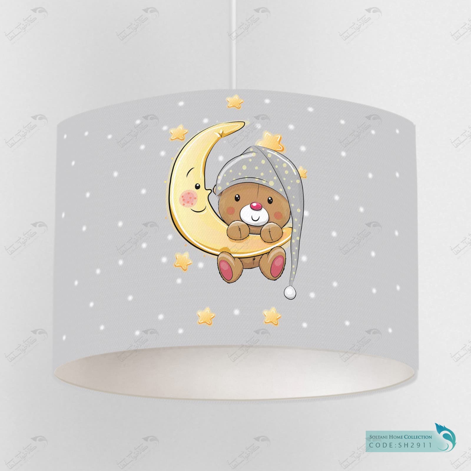 لوستر اتاق کودک پسرانه طرح خرس و ماه کد SH2911