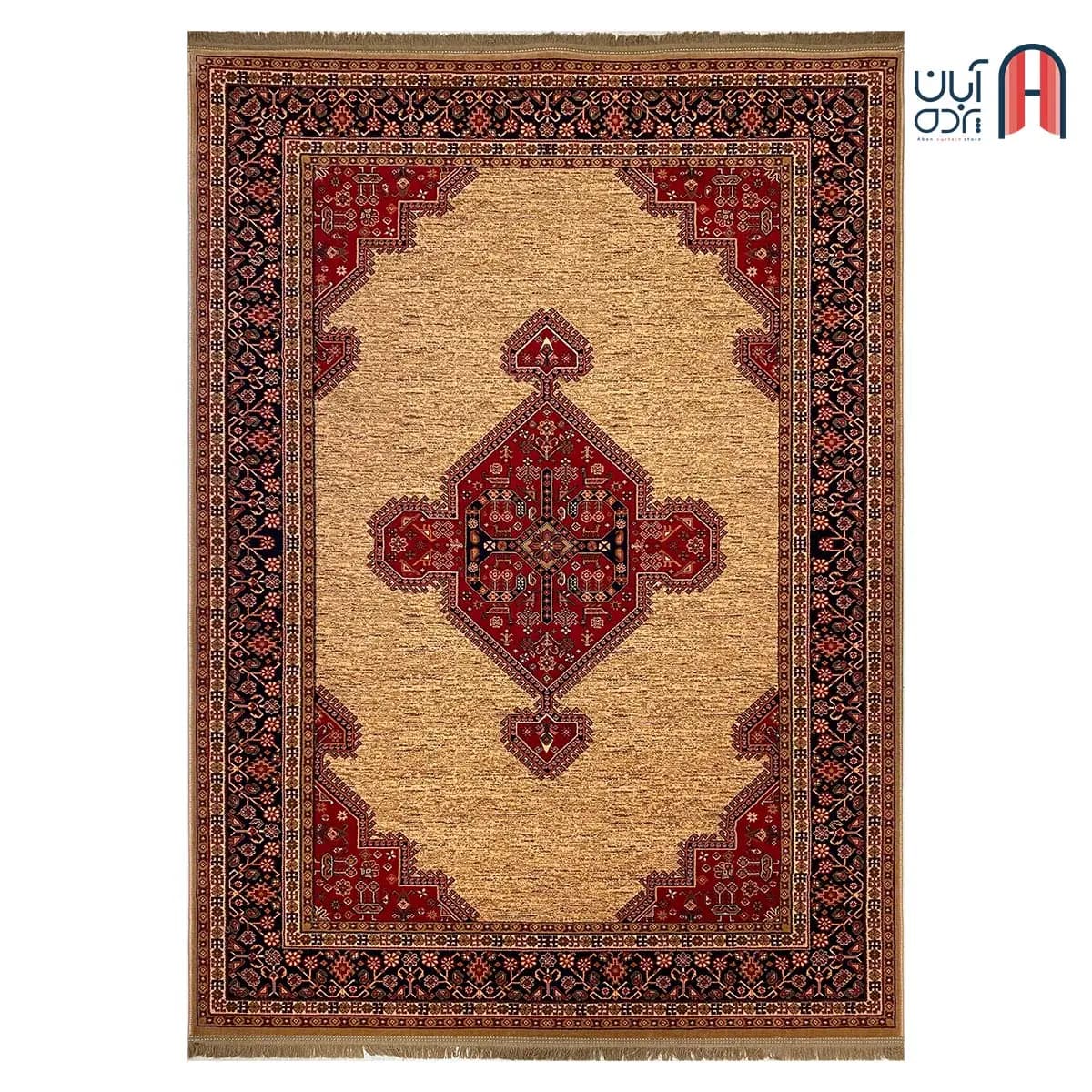 فرش کلکسیون خزان کد فرش 1-419، رنگ بژ چهارمتری
