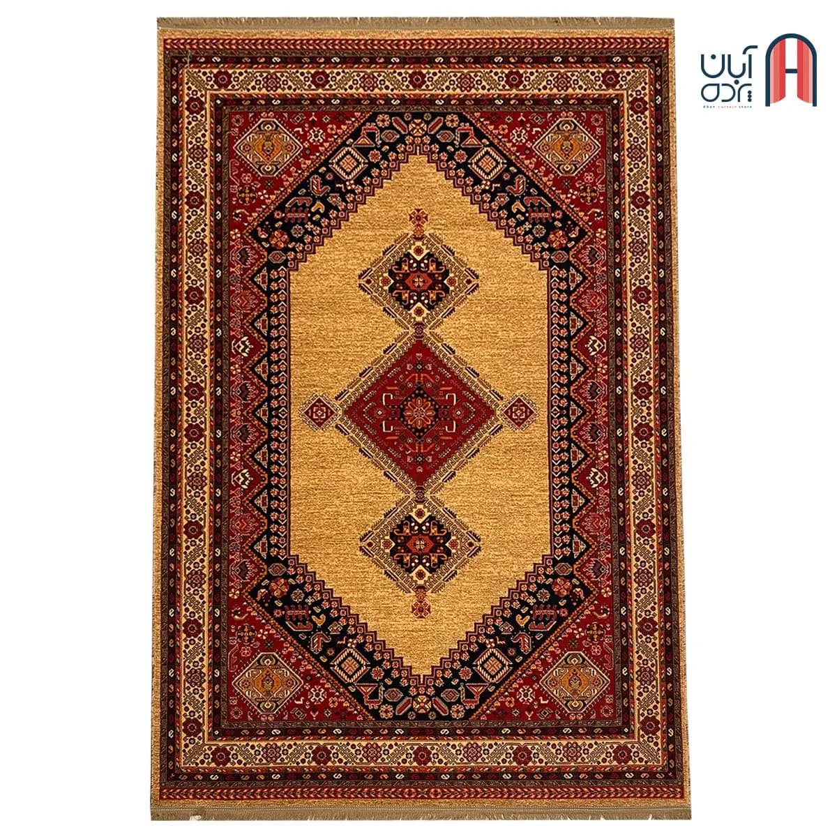فرش کلکسیون خزان کد فرش 1-409، رنگ بژ چهارمتری