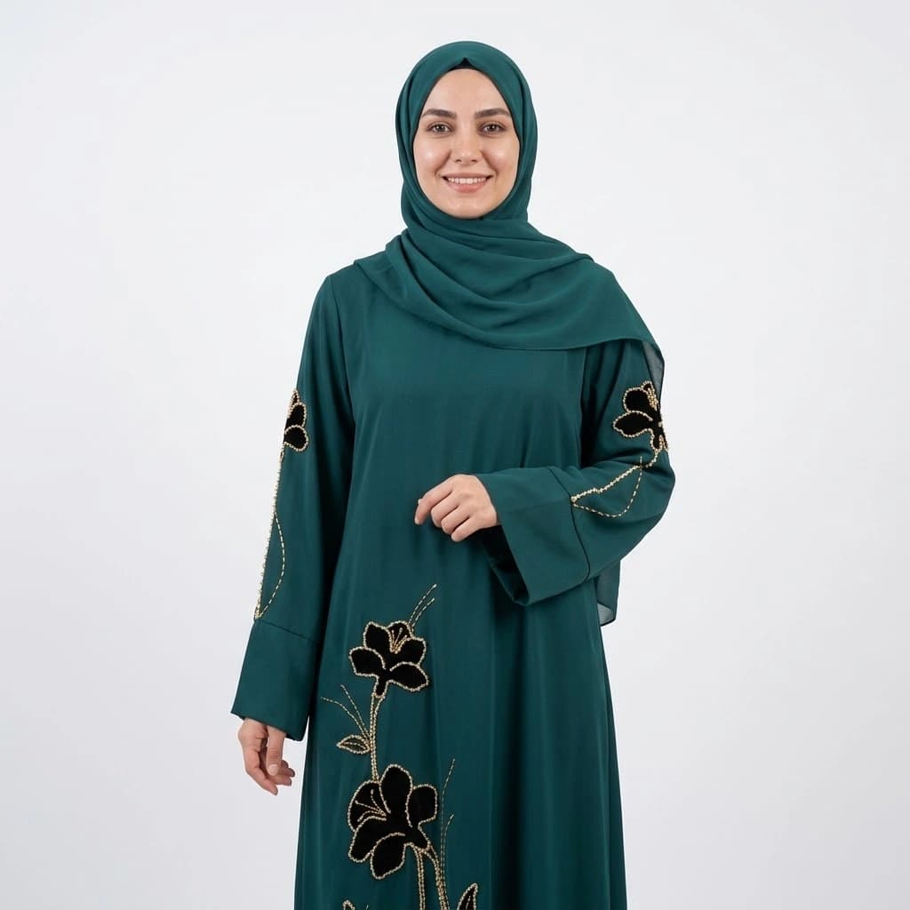 عبای جواهر دوزی نیلوفر — تصویر ۲